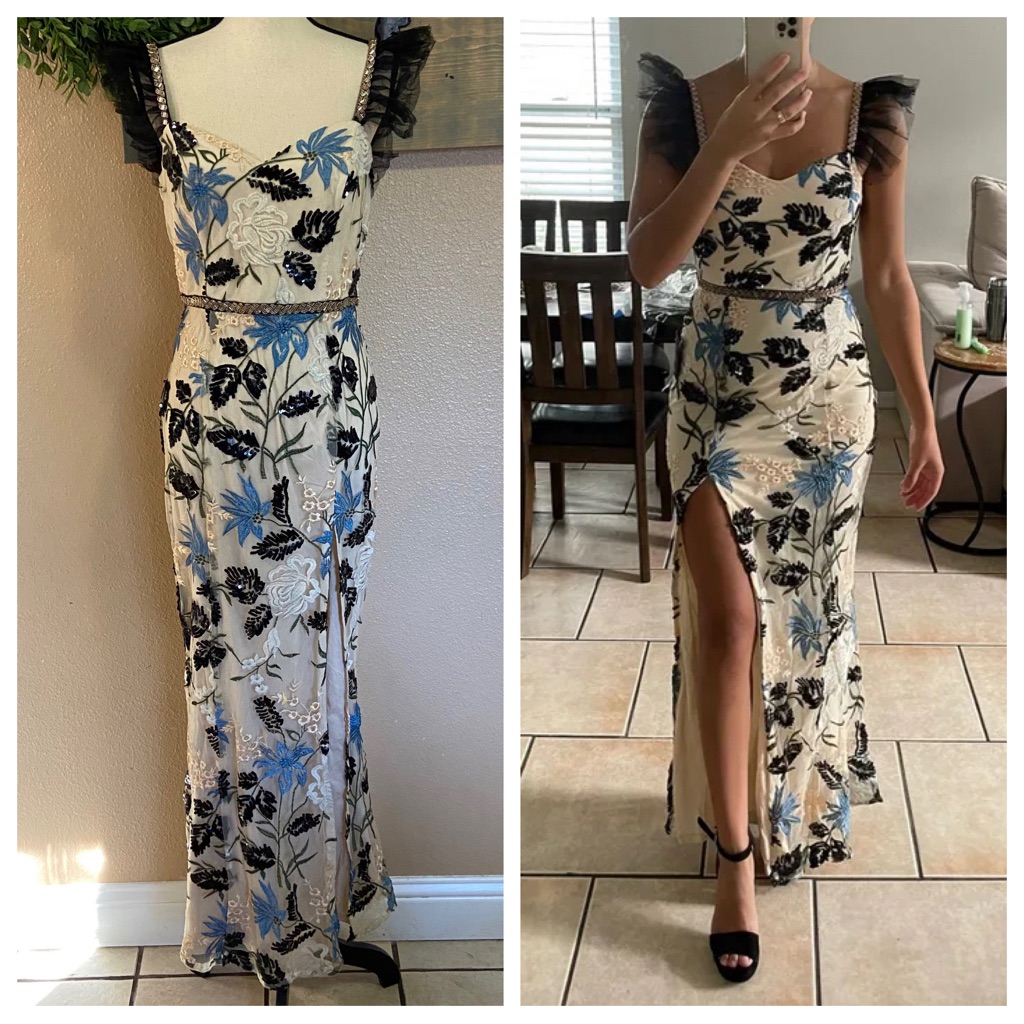 show stopper cream embroidered sequin bodycon maxi dress Cream Off Shoulder Ruched Sheer Maxi Dress Beige / 8